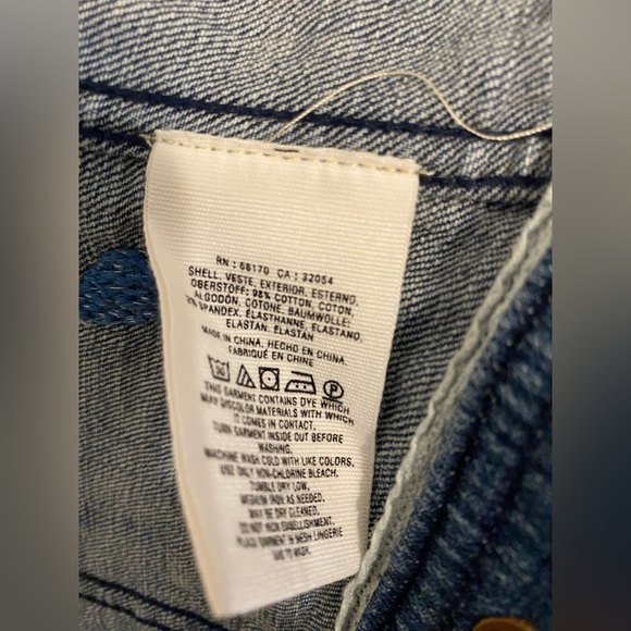 Anthropologie Pilcro and the Letterpress Denim Floral Embroidered Beaded… - Picture 9 of 11